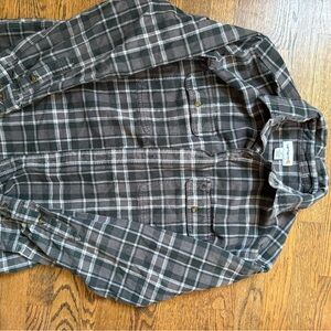 Carhartt Black and White Plaid Button Down Shirt